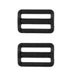 noir | 2 boucles coulissantes sangle, 30 mm, noir