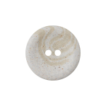 naturel | Bouton couture chanvre et polyester recyclé, 20mm 2 trous, naturel-marbré