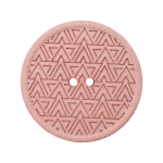 rose | Bouton couture chanvre et polyester recyclé 28 mm, 2 trous rose (0046)