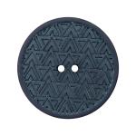 gris foncé | Bouton 2 trous en chanvre et polyester recyclé, 28 mm, gris foncé (0068)