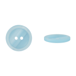bleu clair | Bouton couture plastique 15mm 2 trous, bleu clair
