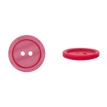rose fuchsia | Bouton couture plastique 11mm 2 trous, rose fuchsia