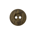 marron | Bouton en plastique deux trous chiné, 18 mm, marron (0036)