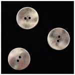 silver | 2-Hole Metal Button, 28 mm, silver
