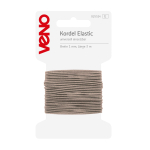lichtbeige | 3 m Elastic-koord, 1 mm breit, lichtbeige