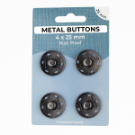 noir | 4 Boutons pression à coudre 25 mm, noir