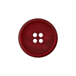 rouge foncé | Bouton couture papier recyclé, 28mm 4 trous, rouge foncé