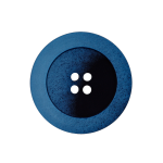 bleu | Bouton couture plastique chiné, 25 mm 4 trous, bleu (0066)