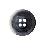 gris | Bouton couture plastique 4 trous, 20 mm, gris-noir