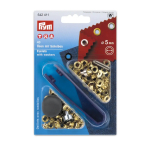 or | 40 oeillets avec rondelles Prym, 5 mm, couleur or
