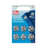 argent | Boutons pression à coudre 15 mm en laiton argent