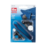 vieil argent | 8 boutons pour jean Prym, 17 mm, couleur argent vieilli