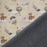 beige | Alpenfleece sweat Flying Animals, beige