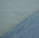 bleu denim | Tissu sweat polaire alpine Janine, bleu denim chiné