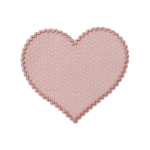 rose clair | Patch écusson thermocollant Cœur à pois, rose clair