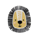 marron | Patch tête de lion