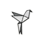 gris | Patch oiseau origami