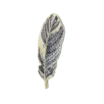 gris | Patch Argent Feather, gris