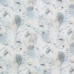 bleu pâle | Tissu jersey de bambou Feuilles Big Leaves, bleu pâle