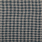 jeansblauw | Katoenen flanel Small checks, jeansblauw