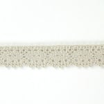sable | Ruban dentelle crochetée en coton, 25 mm, sable