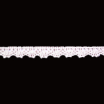 écru | Ruban dentelle crochetée en coton,  12 mm, crème