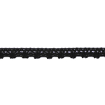 noir | Ruban dentelle crochetée en coton, 12 mm, noir