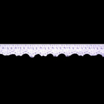 blanc | Ruban dentelle crochetée en coton, 12 mm, blanc