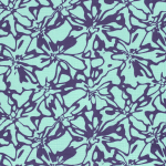mintgroen | Katoenen mousseline double gauze Abstract Flowers, mintgroen