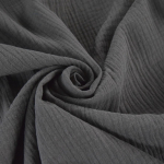 anthracite | Tissu double gaze de coton, anthracite
