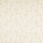 blanc cassé | Tissu double gaze de coton Fleurs broderie Lara, blanc cassé