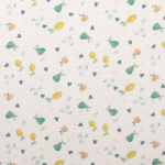 vert | Tissu double gaze de coton Pommes Fruits, vert