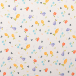 multicolore | Tissu double gaze de coton Pommes Fruits, multicolore
