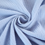 lichtblauw | Katoenen mousseline double gauze, lichtblauw