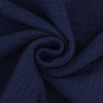 donkerblauw | Katoenen mousseline linnenlook, donkerblauw