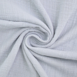 gris clair | Tissu double gaze de coton look lin, gris clair