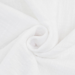 wit | Katoenen mousseline linnenlook, wit