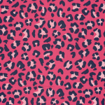 fuchsia | Katoenen mousseline double gauze luipard, lichtfuchsia