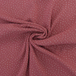 oudroze | Katoenen mousseline double gauze kleine stippen, oudroze