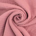 roze | Katoenen mousseline double gauze uni, roze