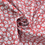 rood | Katoen popeline Bloemenliefde, rood