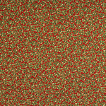 rouge foncé | Tissu coton popeline Christmas Leaves, rouge foncé