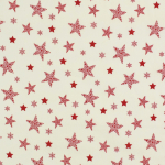 vanille | Popeline katoen christmas star, vanille