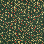 dark green | Cotton poplin Christmas Stars, dark green