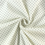wit | Katoen Cottage dots, wit zwart