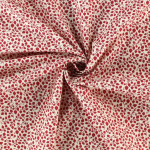 wit | Katoen Cottage leaves, wit rood
