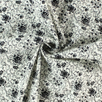 white | Cotton-fabric Cottage Tendrils, white black