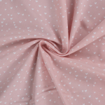 lichtblauw | Katoen popeline mini hearts, rosé