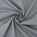 gris | Tissu coton popeline à petits pois, gris