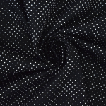 noir | Tissu coton popeline à petits pois, noir